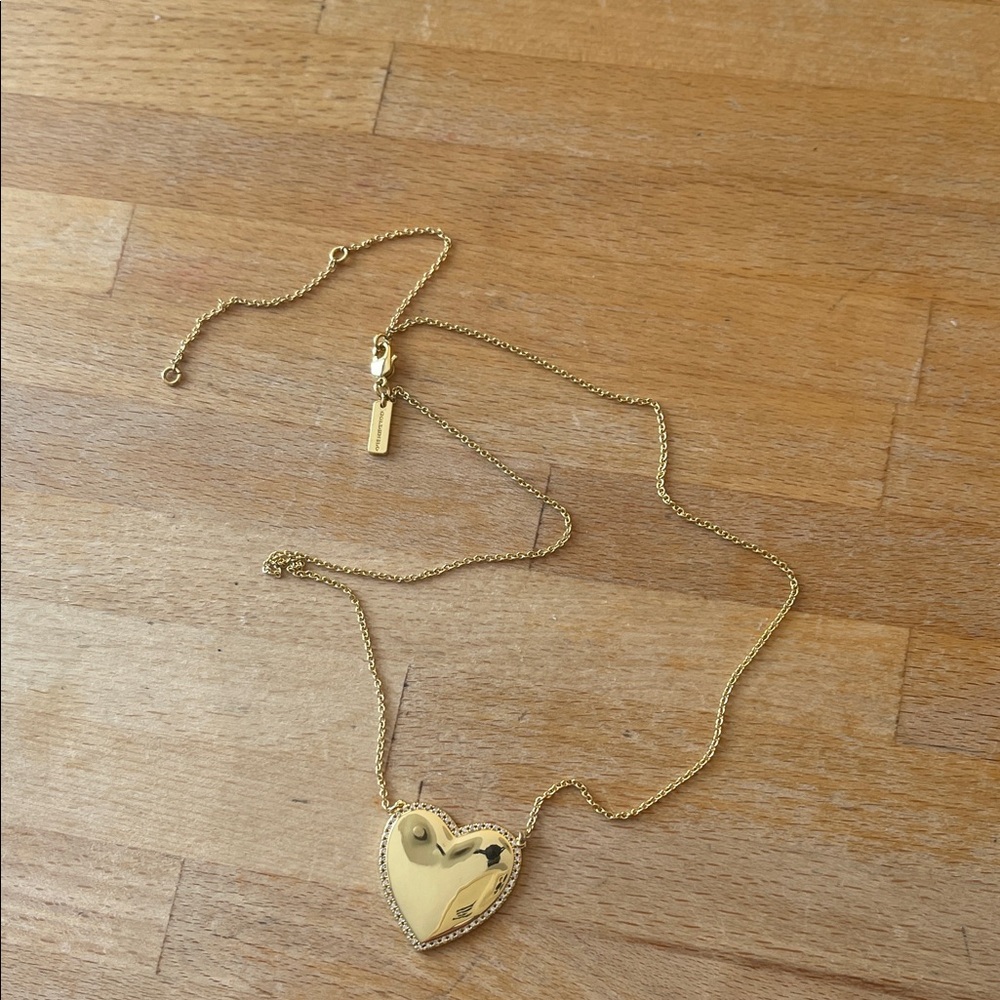 Golden H20 Heart Pendant Necklace